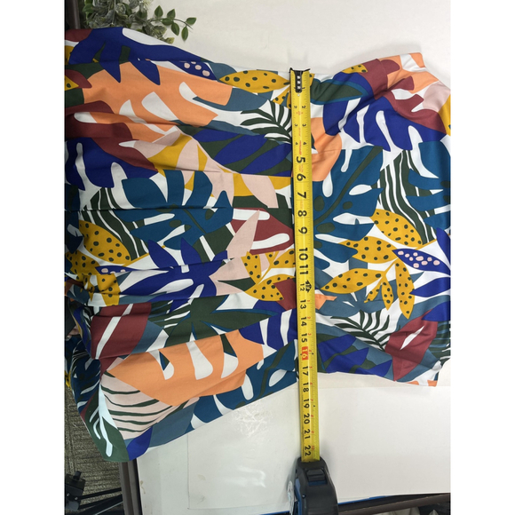 Boden Dress Womens 12 Multicolor Tropical Leaf Print Sleeveless Fit Flare Resort - Picture 13 of 16